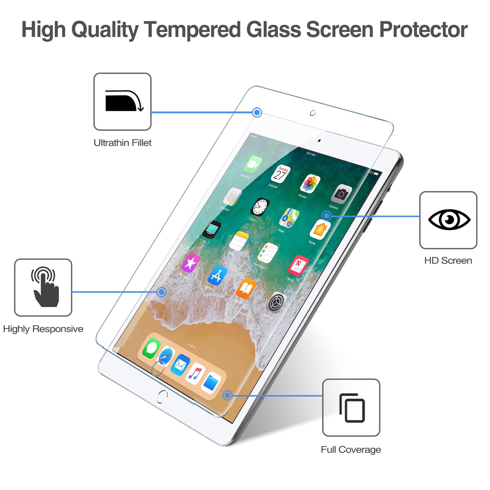 Foto 4 pulgar | Protector De Pantalla Procase Para Ipad 9.7 6th 5th /pro 9.7 - Venta Internacional.