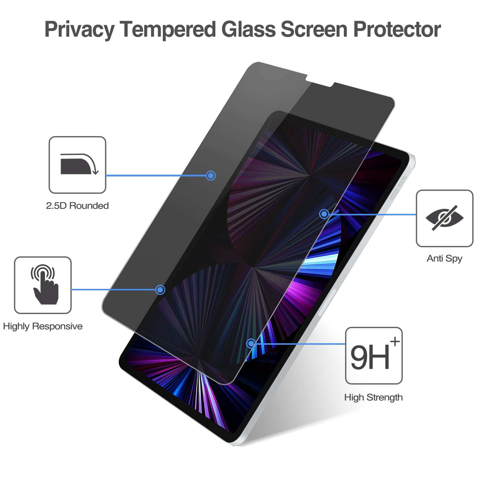 Foto 5 pulgar | Protector De Pantalla De Privacidad Procase Para Ipad Pro 11 4th 2022 - Venta Internacional.