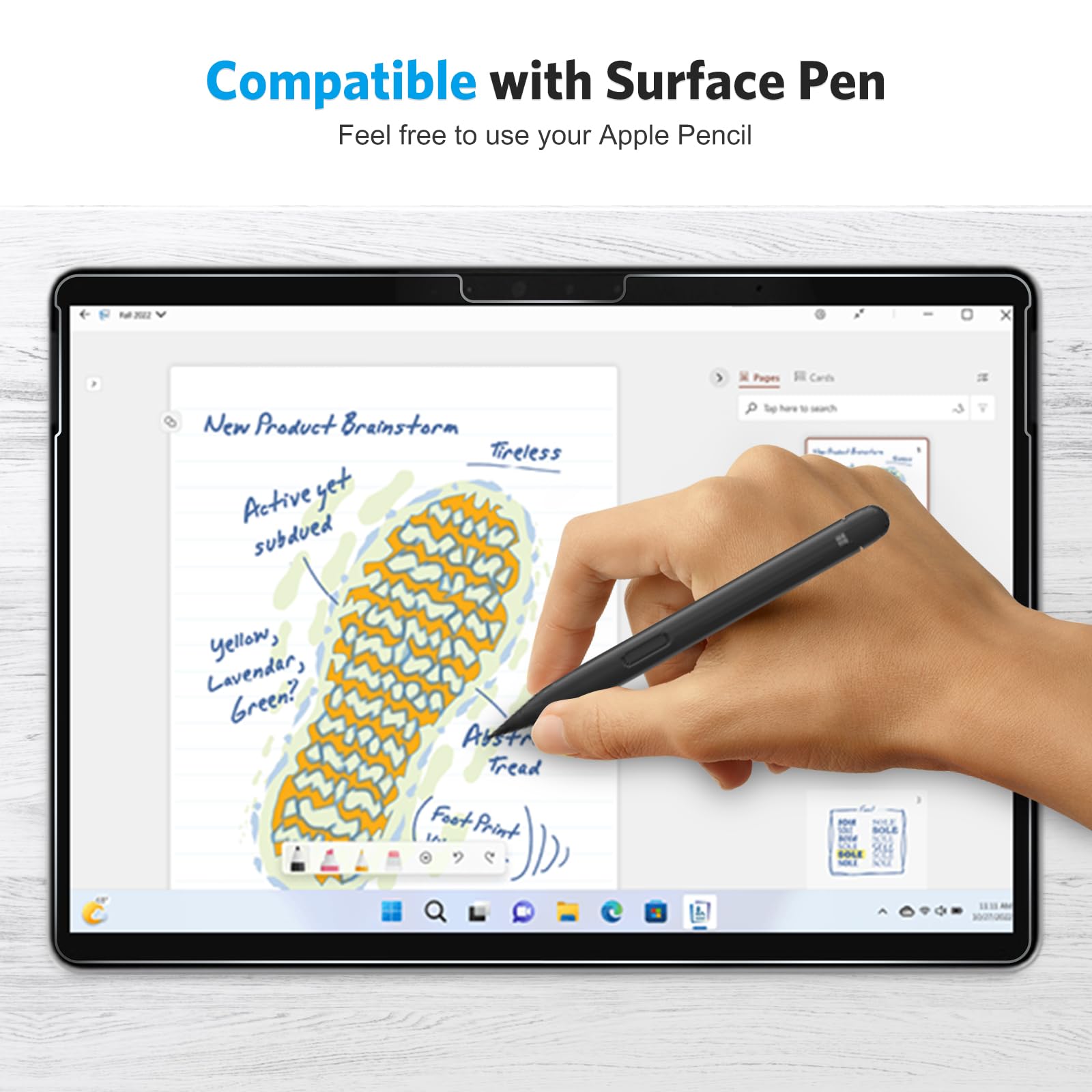 Foto 4 | Protector De Pantalla Omoton Para Microsoft Surface Pro 11/10/9 - Venta Internacional.