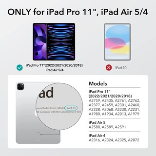 Foto 2 | Protector De Pantalla Esr Para Ipad Air De 5.ª Y 4.ª Generación Ipad Pro De 11 Pulgadas - Venta Internacional.