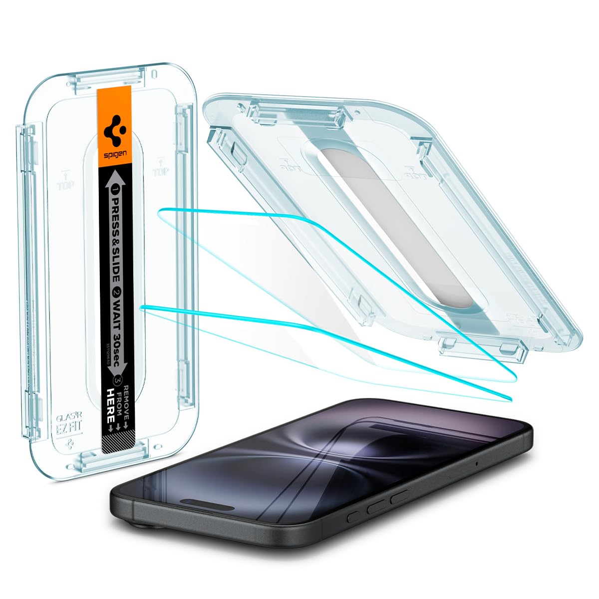 Protector De Pantalla Spigen Glastr Ez Fit Para Iphone 16/15 (paquete De 2) - Venta Internacional.