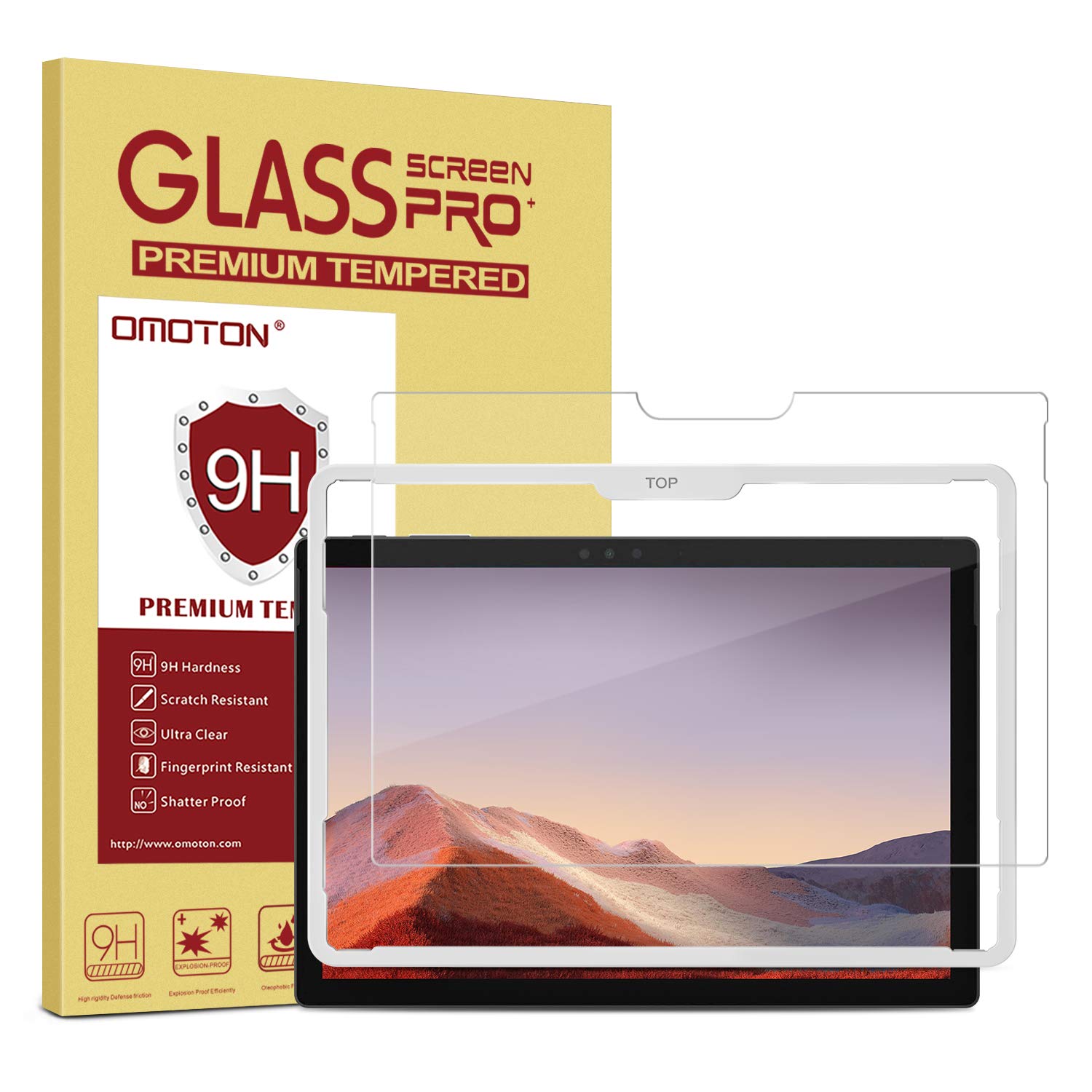 Protector De Pantalla De Vidrio Templado Omoton Para Surface Pro 7+ - Venta Internacional.
