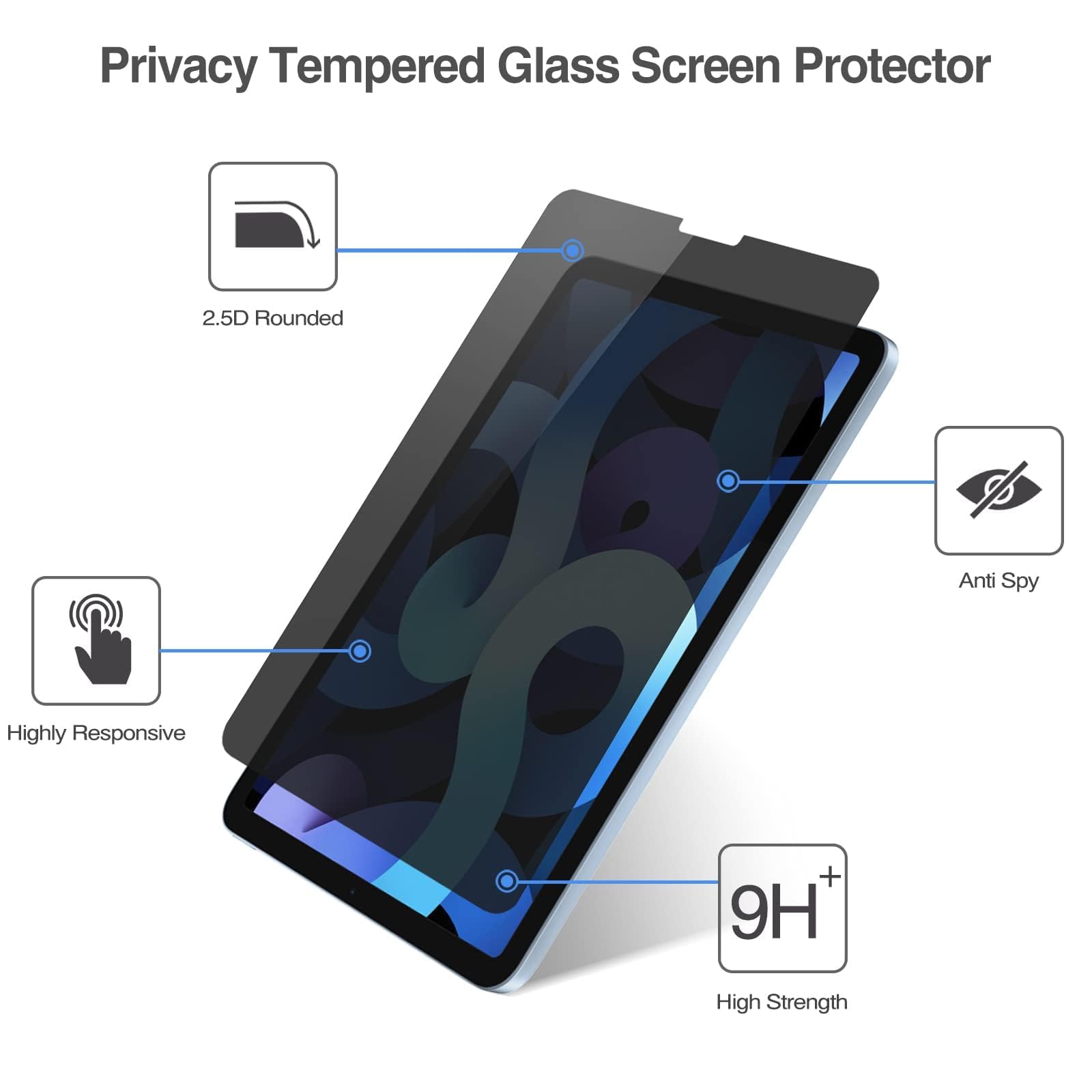 Foto 5 pulgar | Protector De Pantalla Privacy Procase 2 Para Ipad Air 5th - Venta Internacional.
