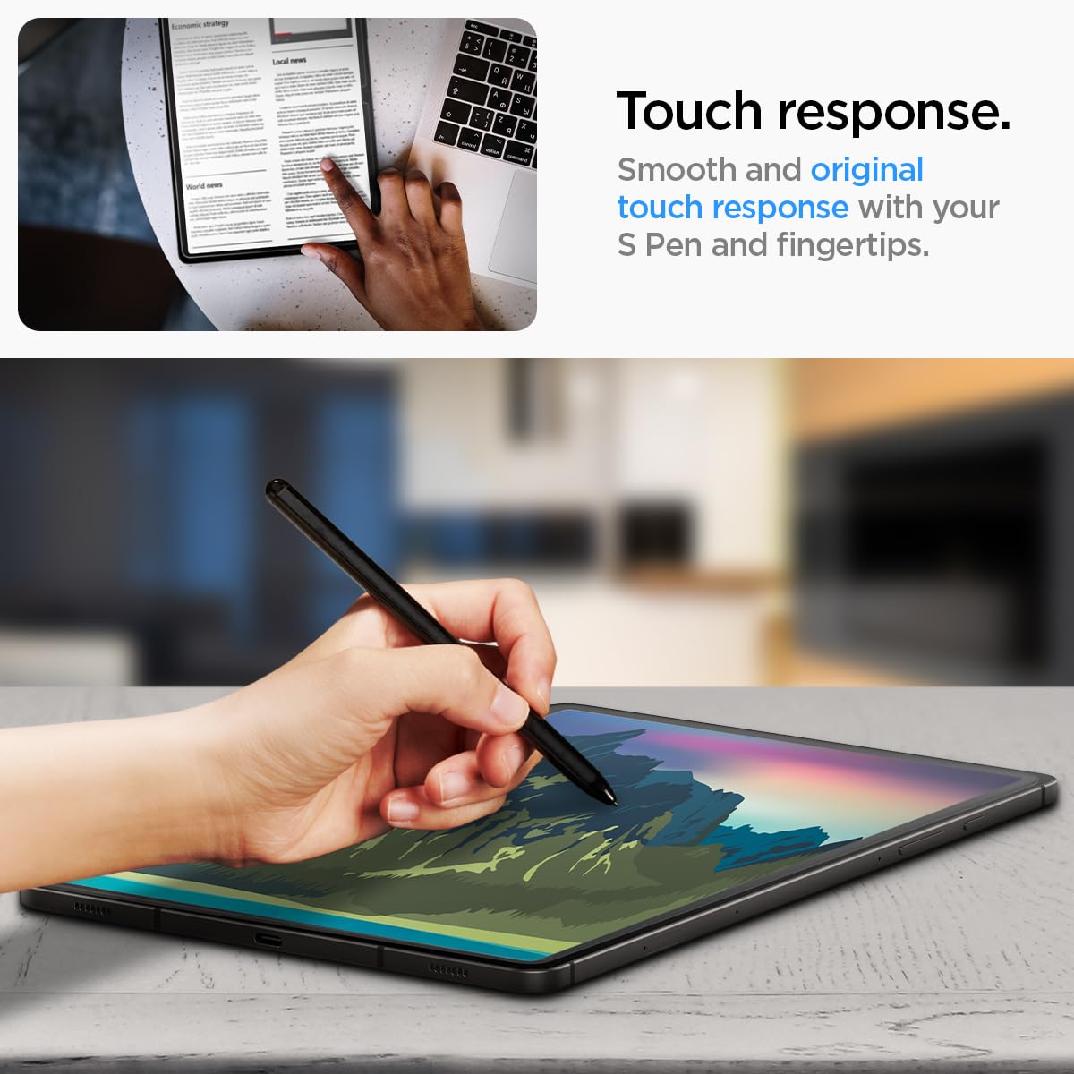 Foto 7 pulgar | Protector De Pantalla Spigen Glastar Ez Fit Para Galaxy Tab S9/s10 Plus - Venta Internacional.
