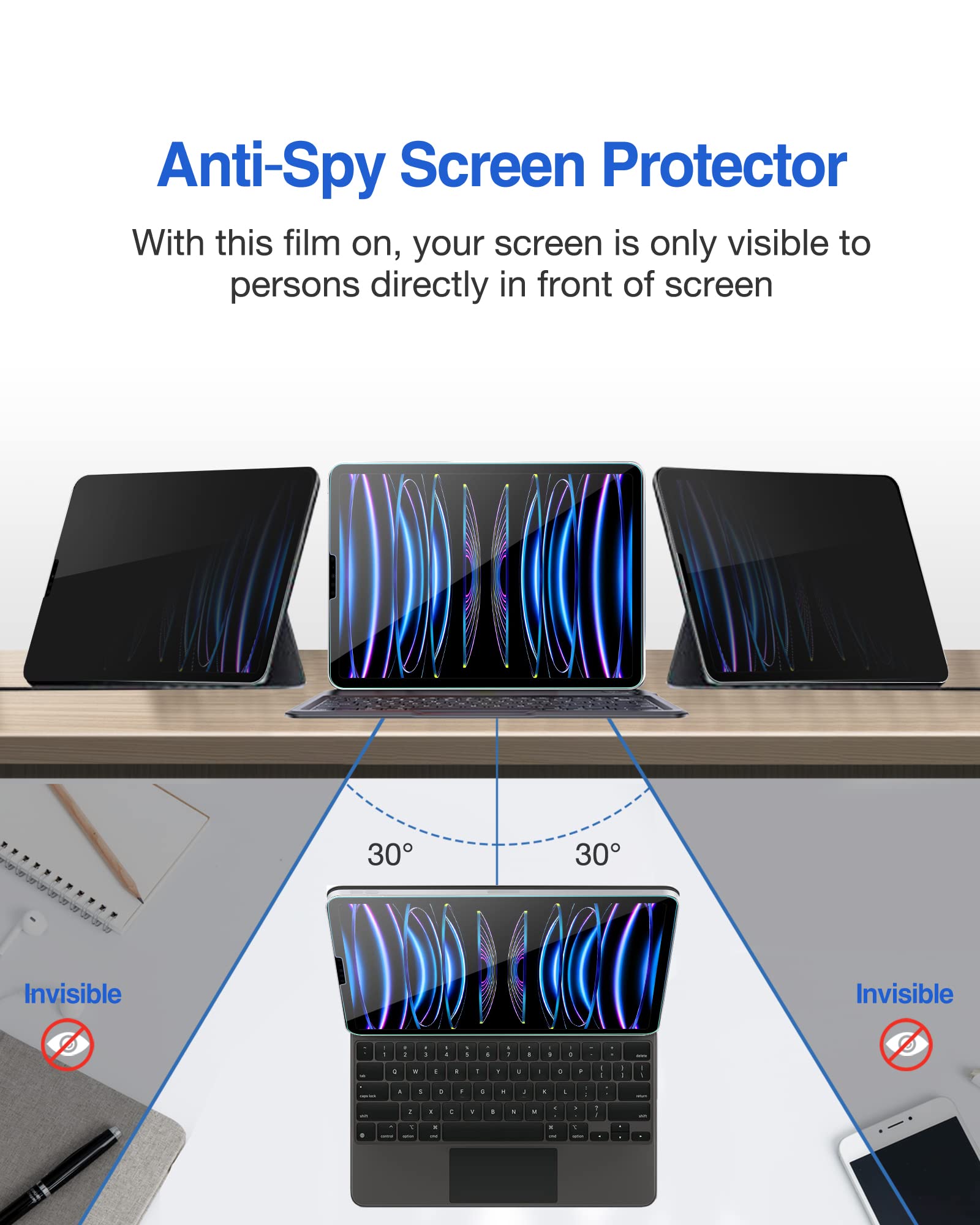 Foto 6 pulgar | Protector De Pantalla De Privacidad Procase Para Ipad Pro 11  Paquete De 1 - Venta Internacional.