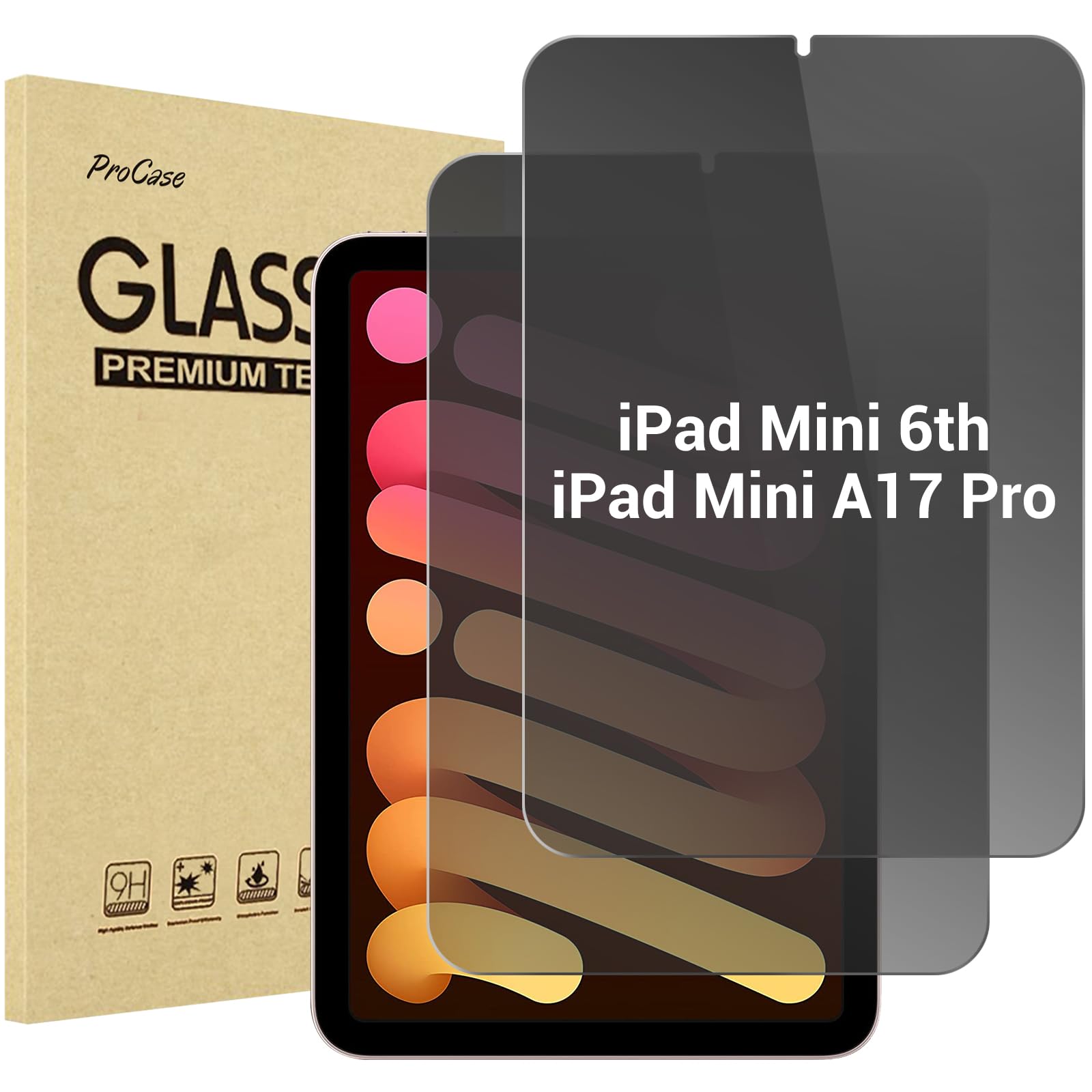 Protector De Pantalla De Privacidad Procase Para Ipad Mini De 7.ª Y 6.ª Generación - Venta Internacional.