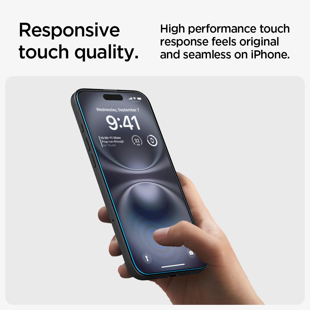 Foto 7 pulgar | Protector De Pantalla Spigen Glastr Ez Fit Para Iphone 16/15 Plus - Venta Internacional.