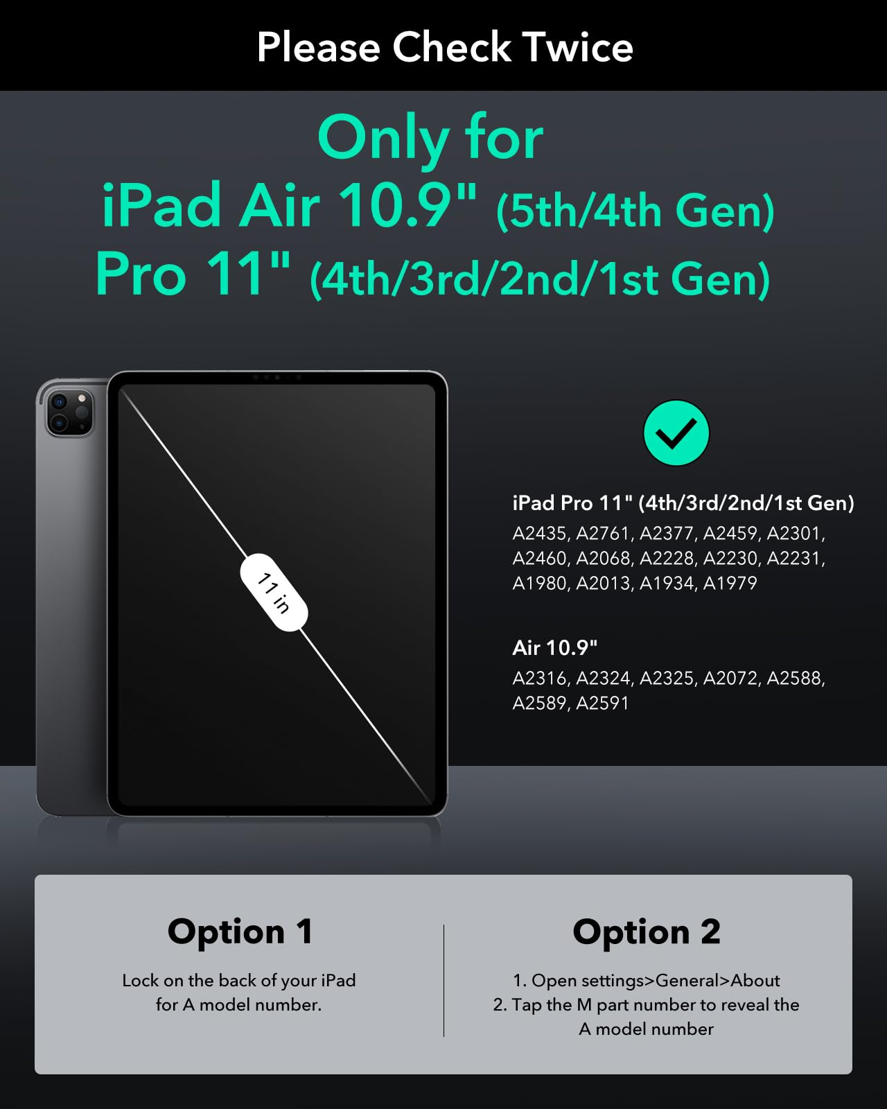 Foto 3 pulgar | Protector De Pantalla Esr Armorite Para Ipad Pro 11''/ipad Air 5/4 - Venta Internacional.