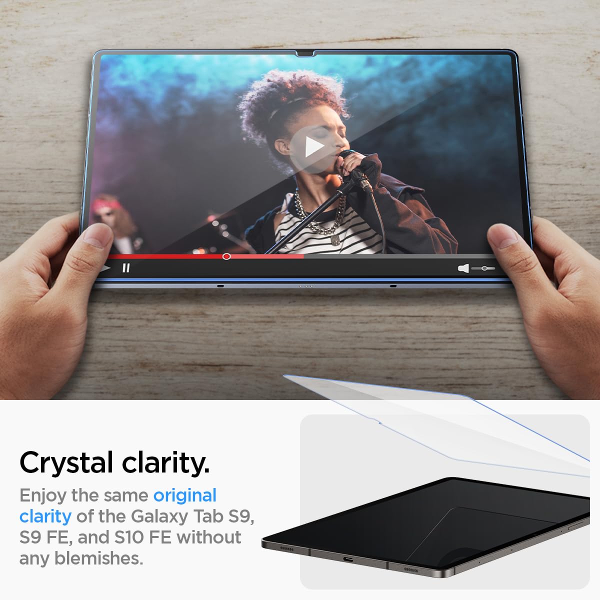 Foto 5 | Protector De Pantalla Spigen Glastar Ez Fit Para Galaxy Tab S10 Fe/s9 - Venta Internacional.