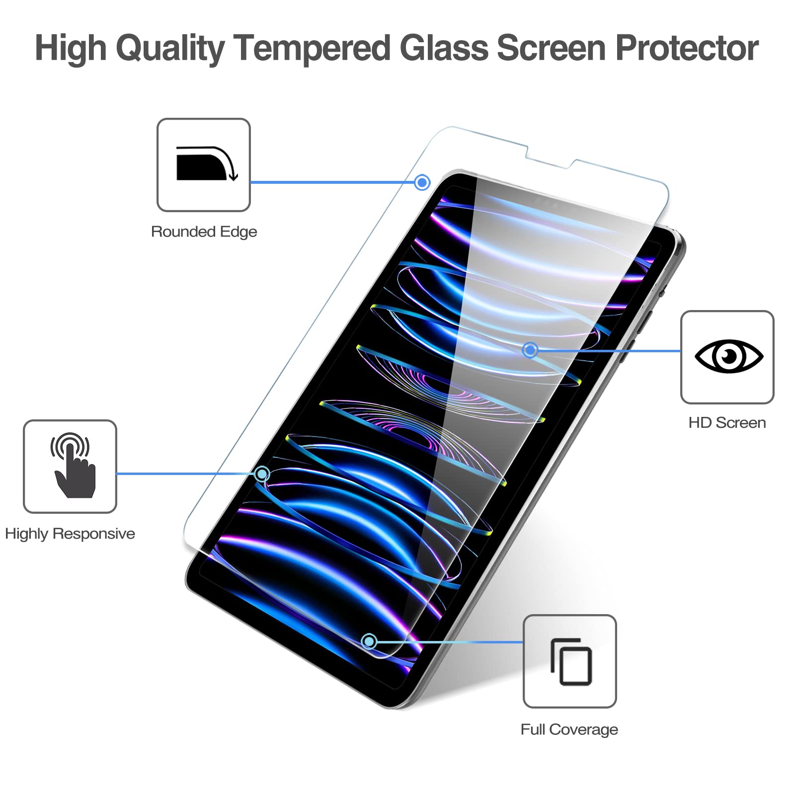 Foto 4 pulgar | Protector De Pantalla Procase Para Ipad Pro 11 4.ª  3.ª Y 2.ª Generación - Venta Internacional.