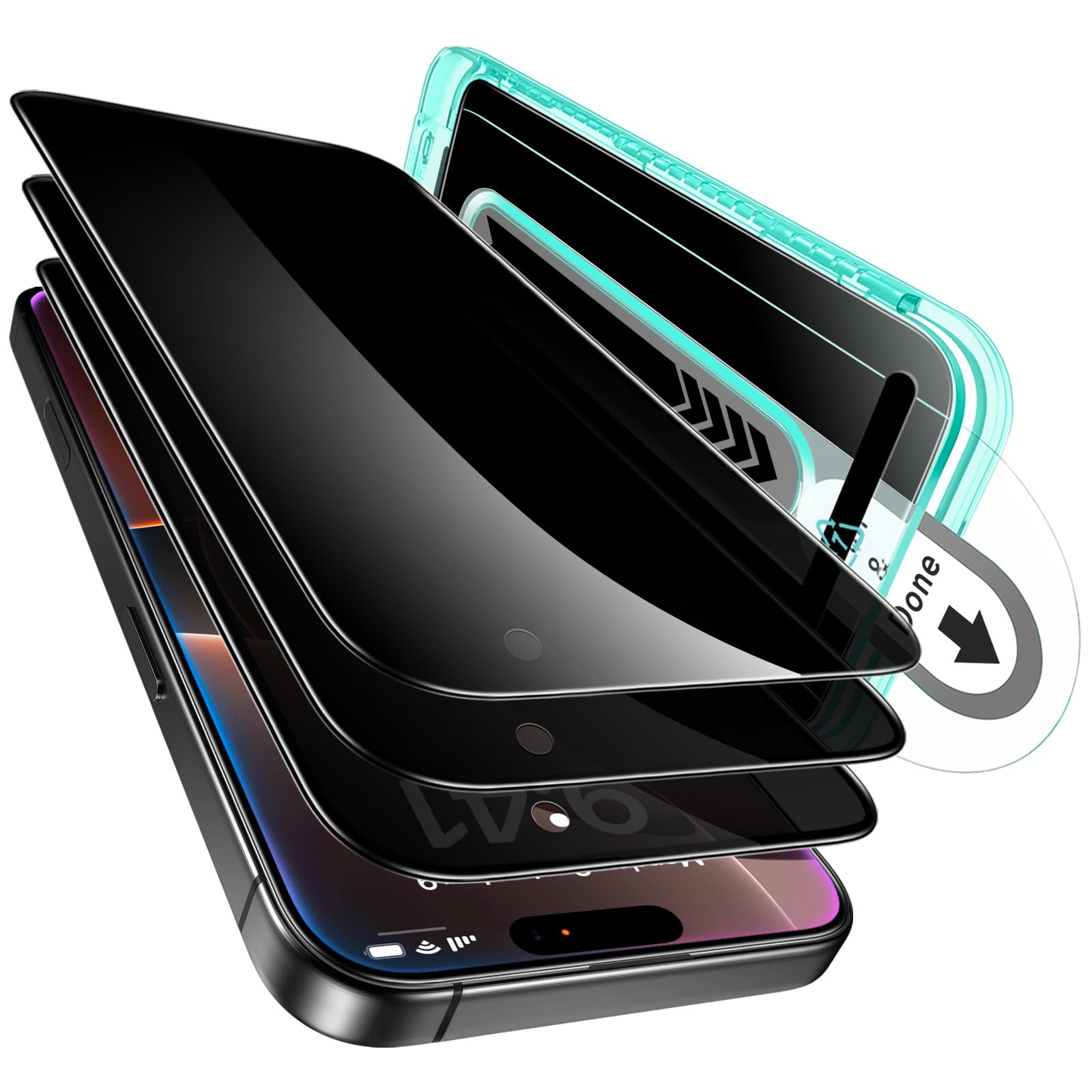Paquete De Protectores De Pantalla De Privacidad Esr 3 Para Iphone 16 Pro - Venta Internacional.