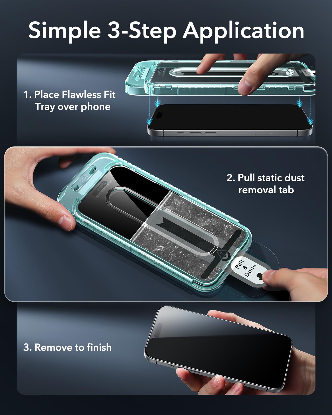 Foto 5 pulgar | Paquete De Protectores De Pantalla De Privacidad Esr 3 Para Iphone 16 Pro - Venta Internacional.