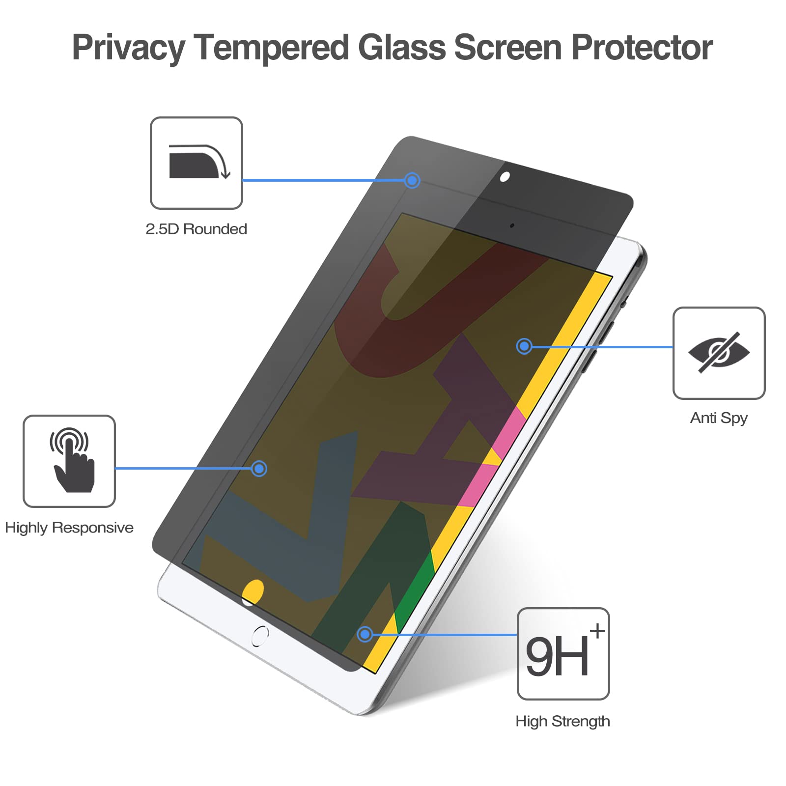 Foto 5 pulgar | Protector De Pantalla De Privacidad Procase Para Ipad 10.2 9  8  7 - Venta Internacional.