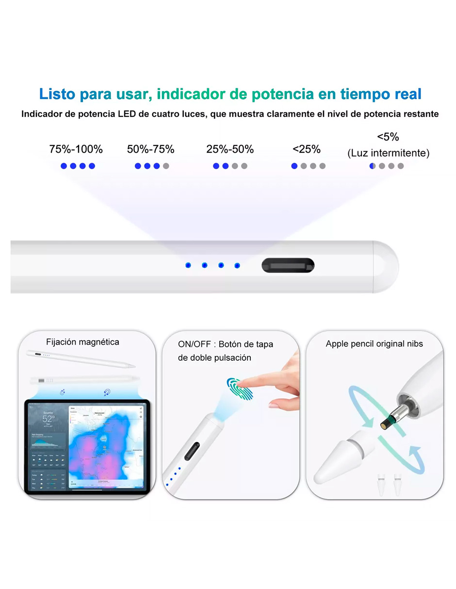 Foto 3 pulgar | Lápiz Óptico Petukita Box Pluma Magnética Para Android / Ios