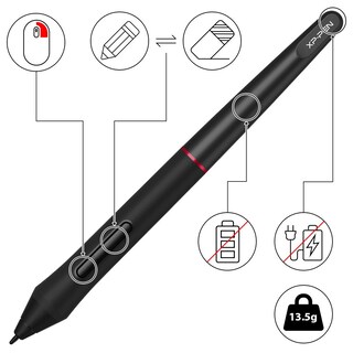 Foto 4 | Lápiz Stylus Xp-pen Pa2 8192 Sin Pilas A Presión Para Artistas - Venta Internacional.