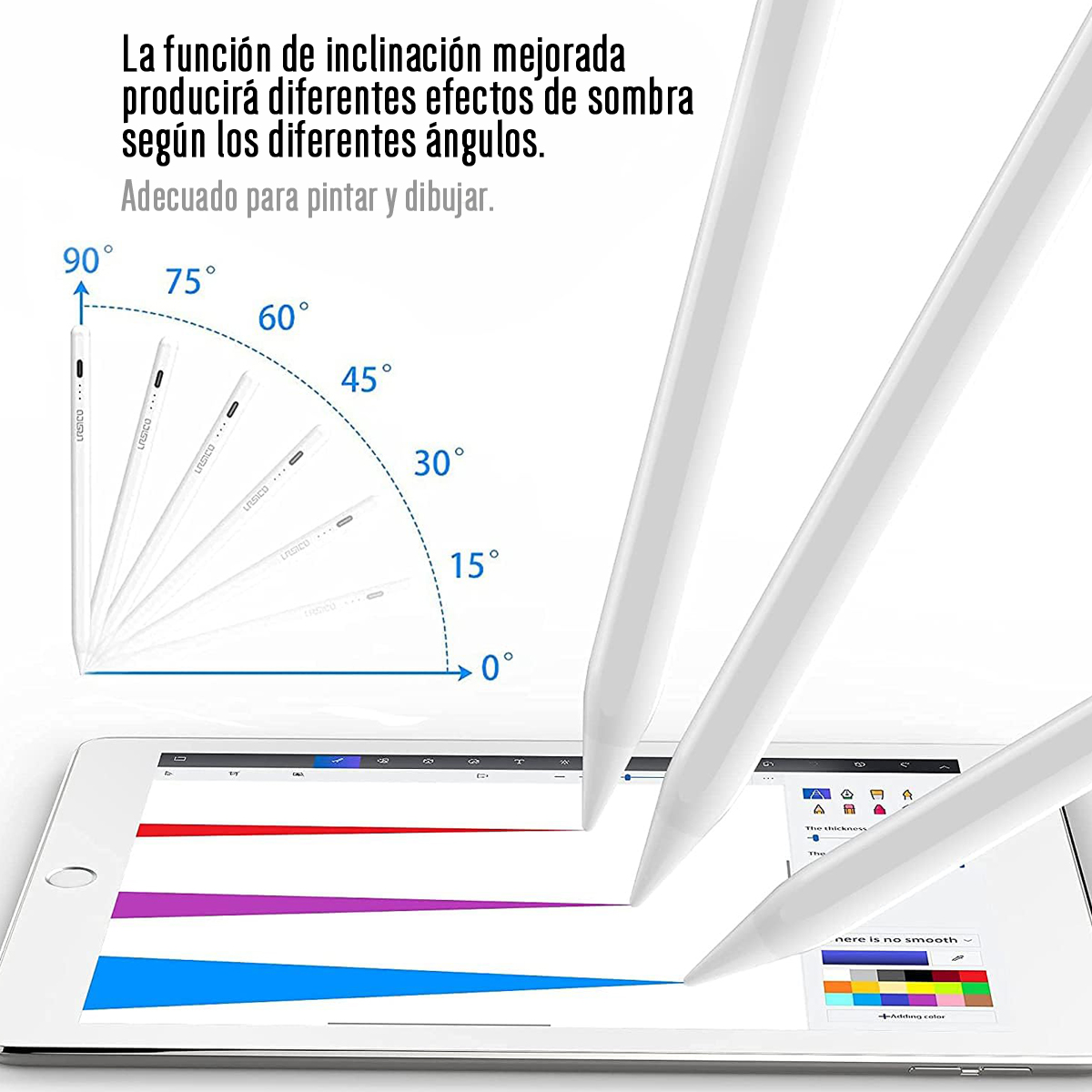 Foto 3 pulgar | Lápiz Óptico Stylus Para Ipad 2018-2023,usb Carga Rápida