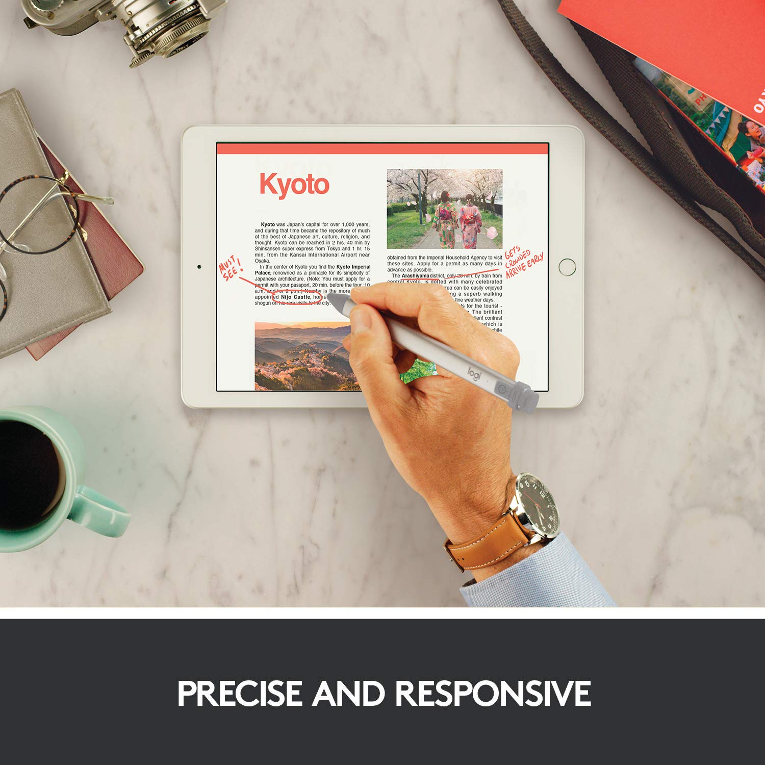 Foto 2 | Lápiz Digital Logitech Crayon para iPad Pro/air/iOS  Gris - Venta Internacional