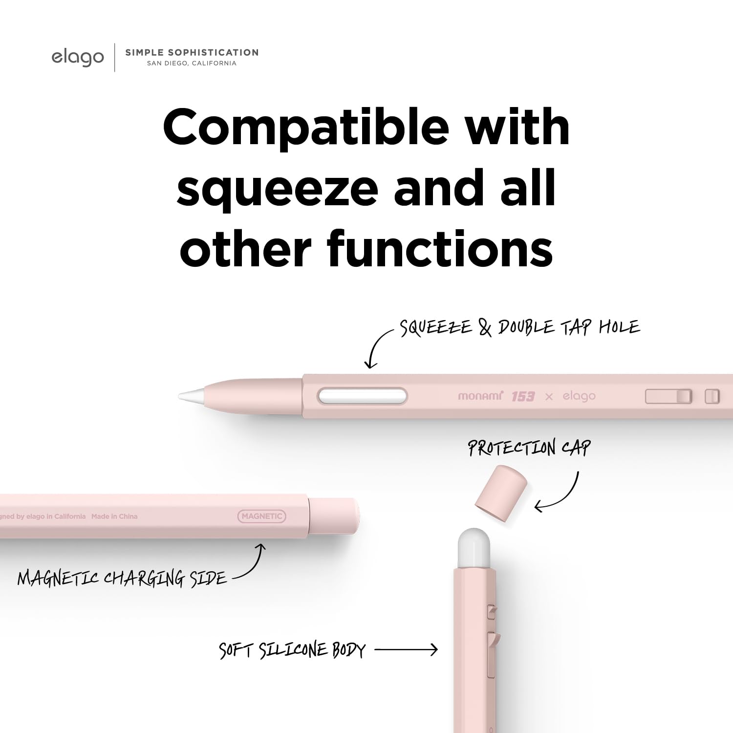 Foto 3 pulgar | Funda Elago X Monami Compatible Con Apple Pencil Pro Y 2nd G - Venta Internacional.
