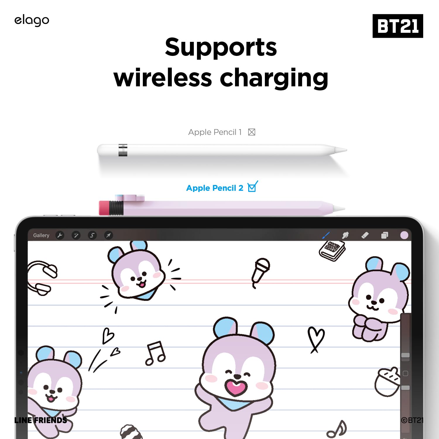 Foto 4 | Estuche Para Lápices Elago L Bt21 Compatible Con Apple Pencil Pro Y  - Venta Internacional.