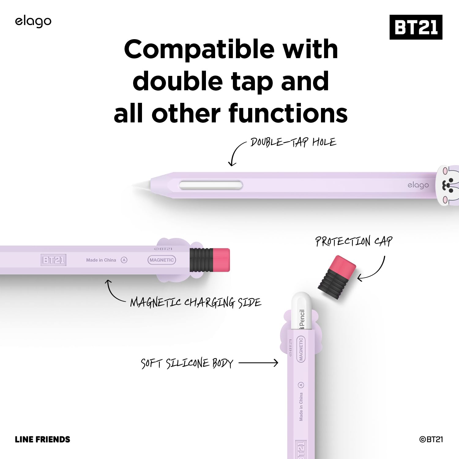 Foto 5 | Estuche Para Lápices Elago L Bt21 Compatible Con Apple Pencil Pro Y  - Venta Internacional.