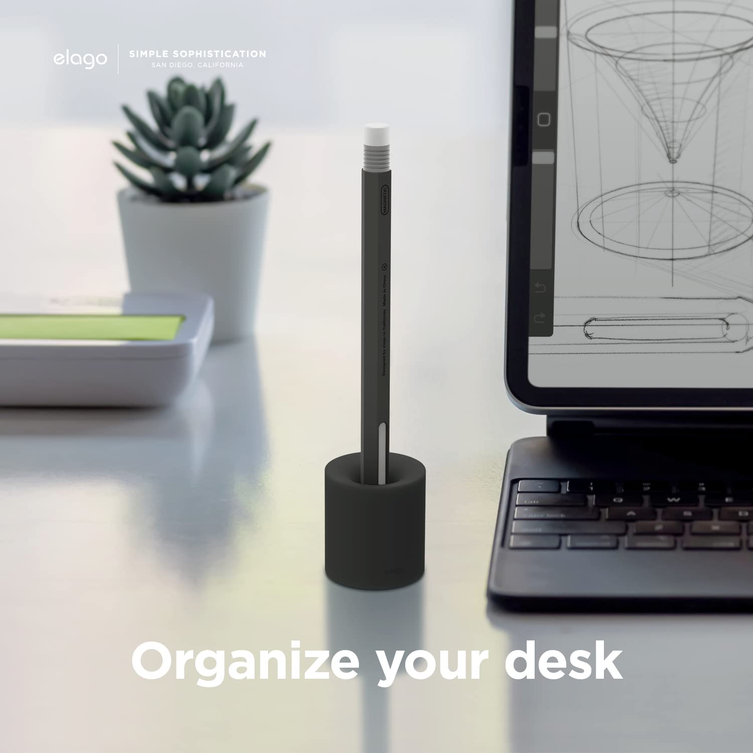 Foto 4 pulgar | Soporte Para Lápices Elago Compatible Con El Apple Pencil Pro Black - Venta Internacional.