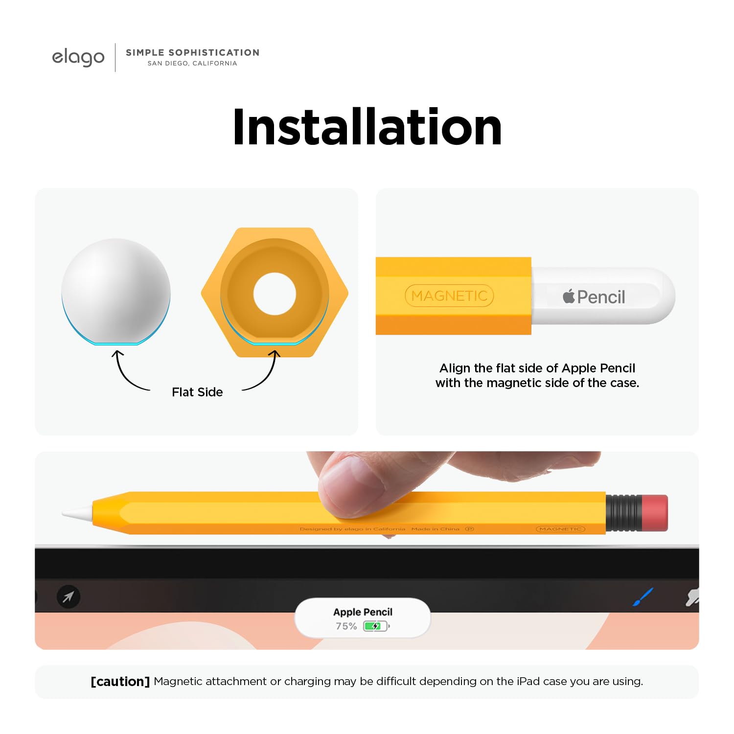 Foto 5 pulgar | Funda Elago Compatible Con Apple Pencil Pro Y Pencil De Segunda Generación - Venta Internacional.
