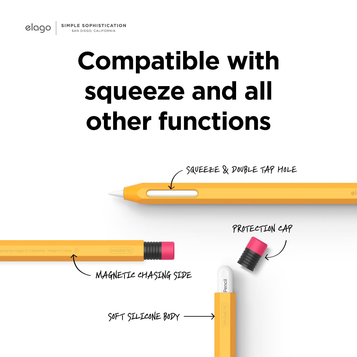 Foto 7 pulgar | Funda Elago Compatible Con Apple Pencil Pro Y Pencil De Segunda Generación - Venta Internacional.