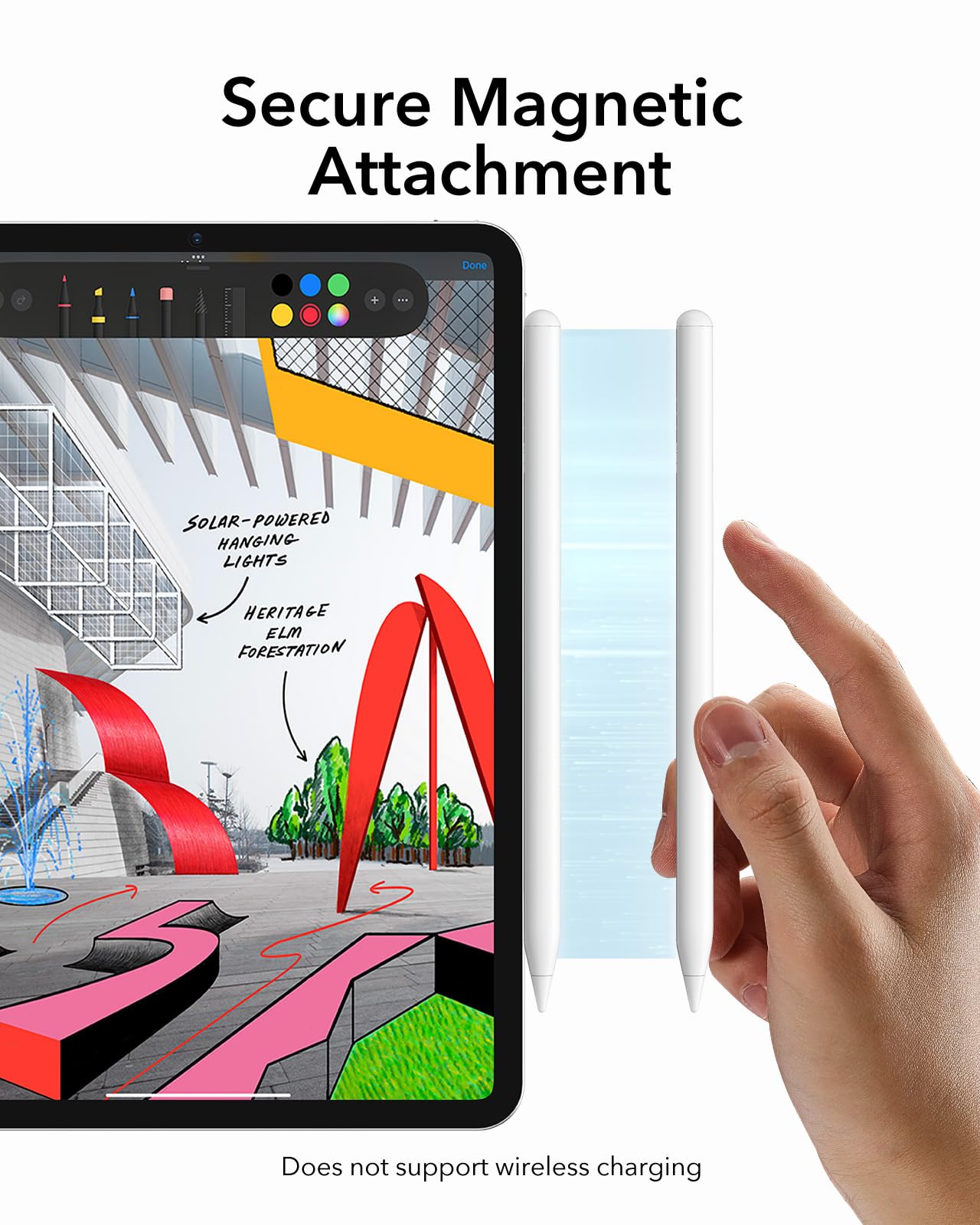 Foto 3 | Lápiz Stylus Pen Esr De Primera Generación Para Ipad 2018-2025, Color Blanco - Venta Internacional.