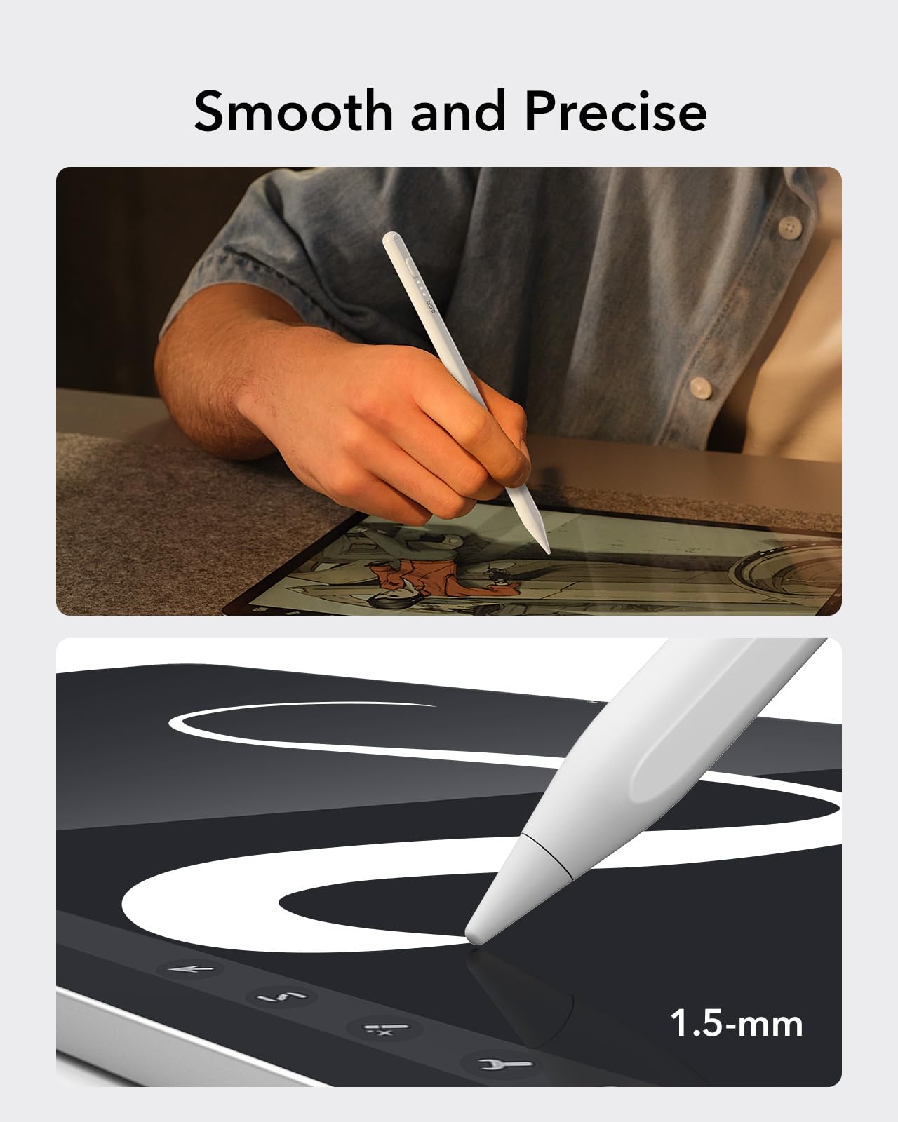 Foto 4 | Lápiz Stylus Pen Esr De Primera Generación Para Ipad 2018-2025, Color Blanco - Venta Internacional.