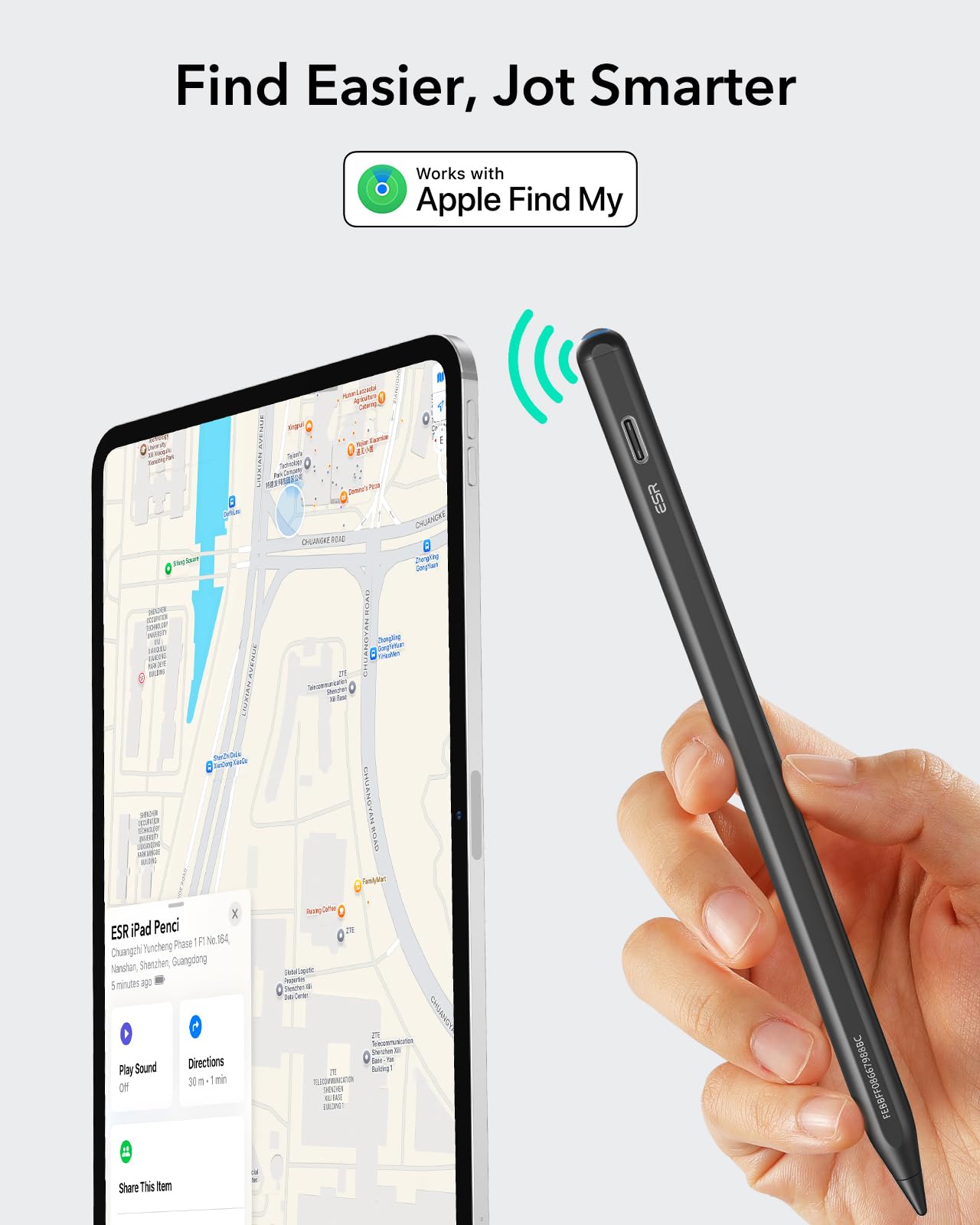 Foto 2 | Ipad Pencil Esr Geo Digital Findmy Compatible Con Apple Ipad - Venta Internacional.