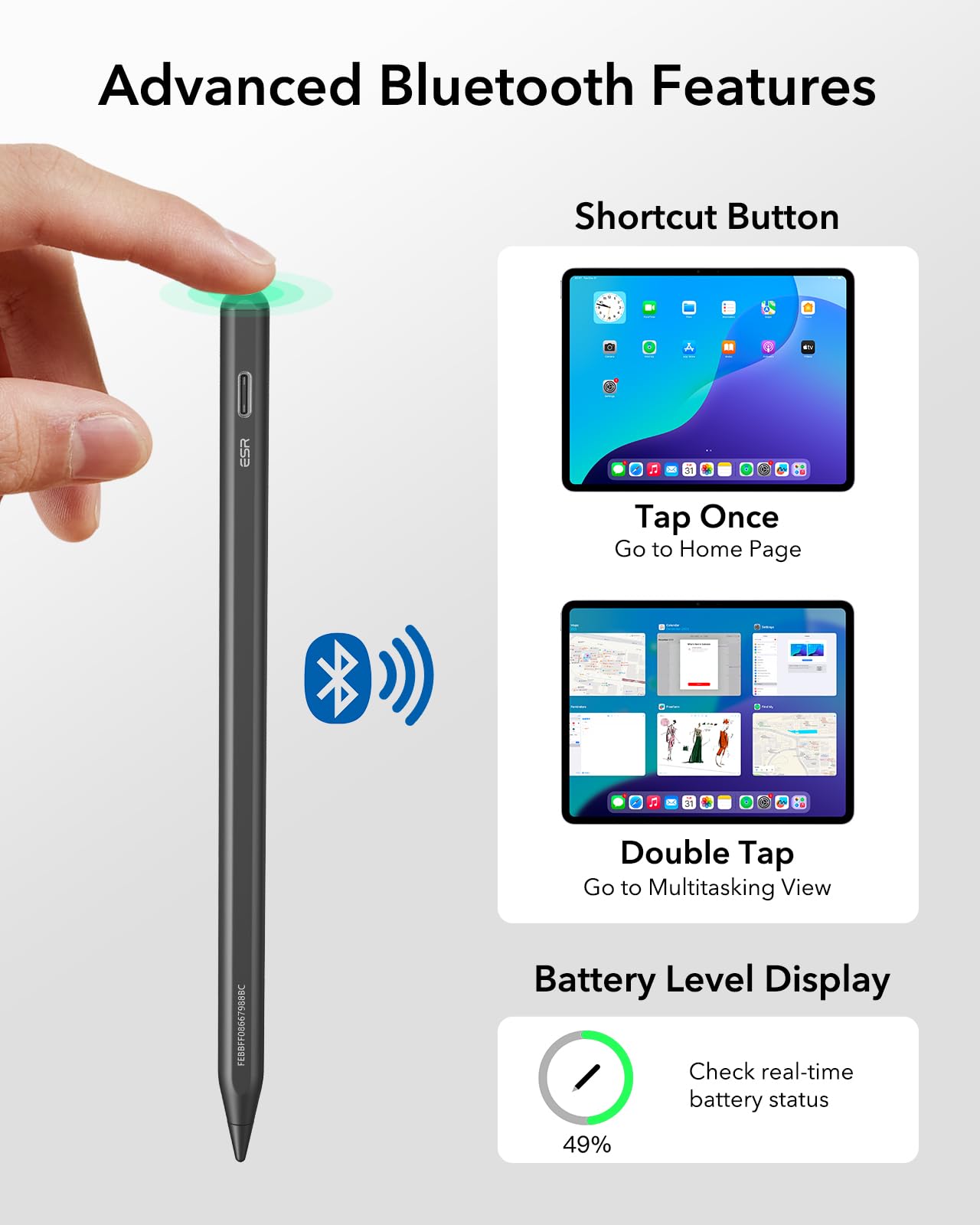 Foto 4 | Ipad Pencil Esr Geo Digital Findmy Compatible Con Apple Ipad - Venta Internacional.