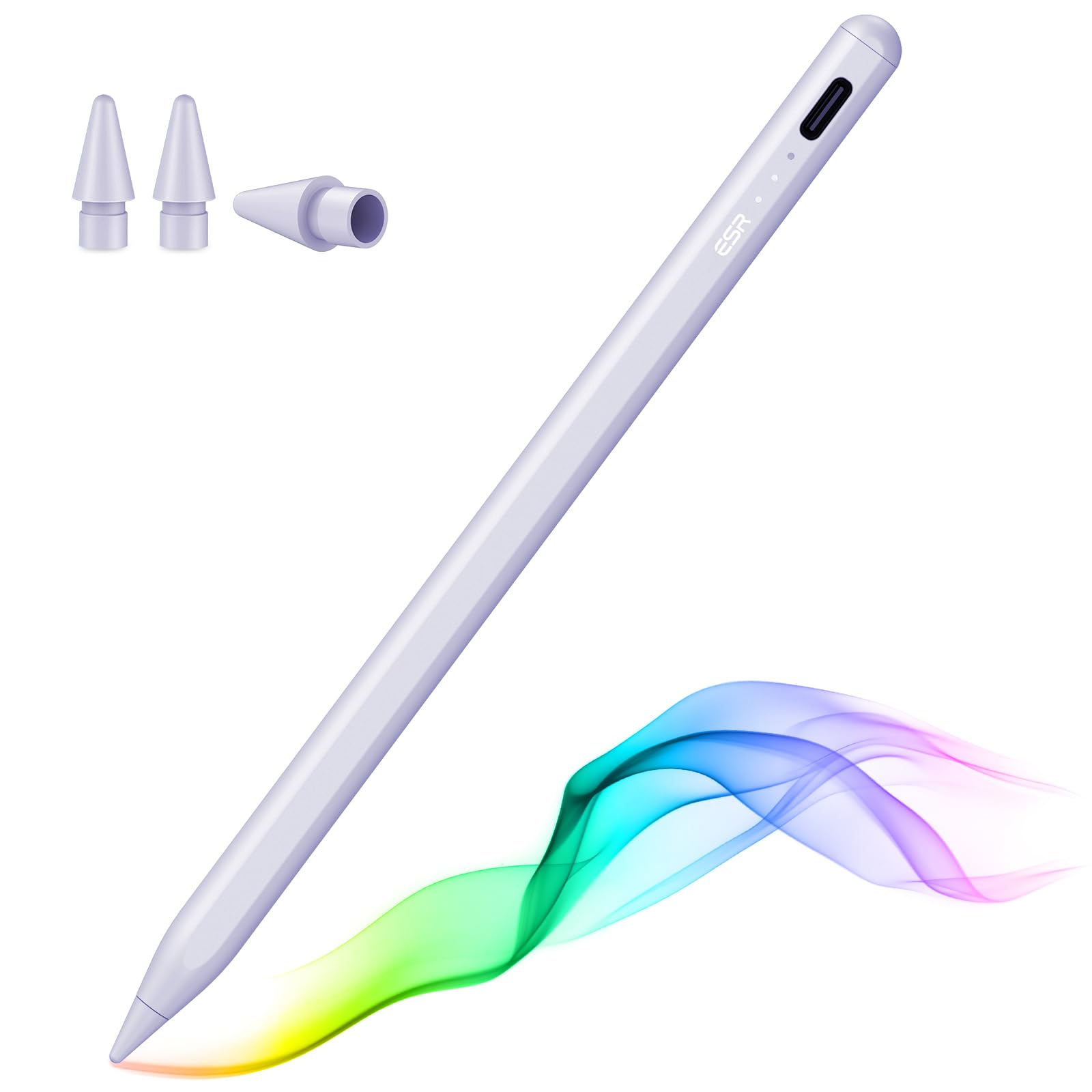 Foto 2 pulgar | Lápiz Capacitivo Esr Para Ipad 2018-2025 Con Sensibilidad A La Inclinación, Color Morado - Venta Internacional.
