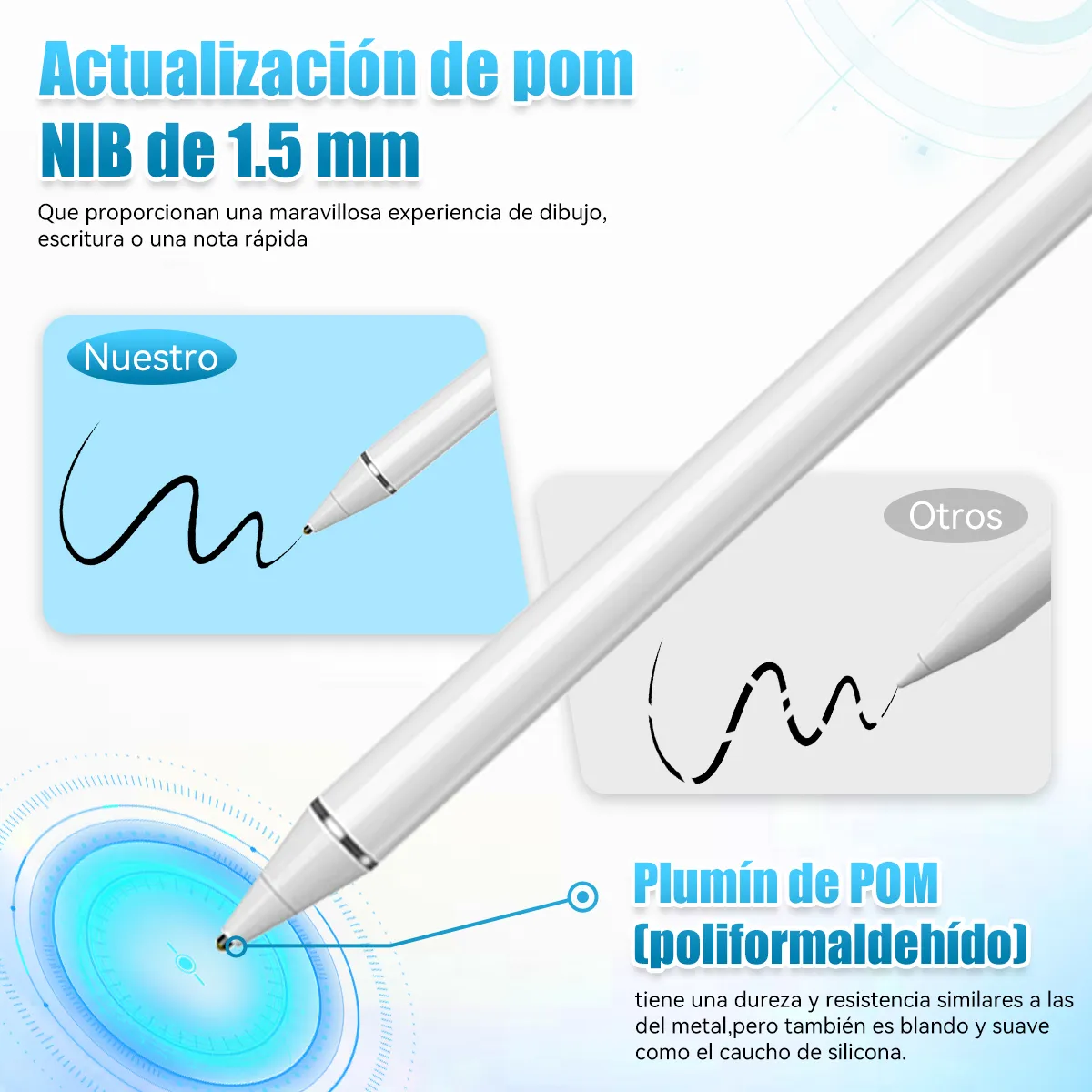 Foto 5 | Lápiz Optico Capacitivo Para Ipad Tablet Android Ios Lab.g Blanco