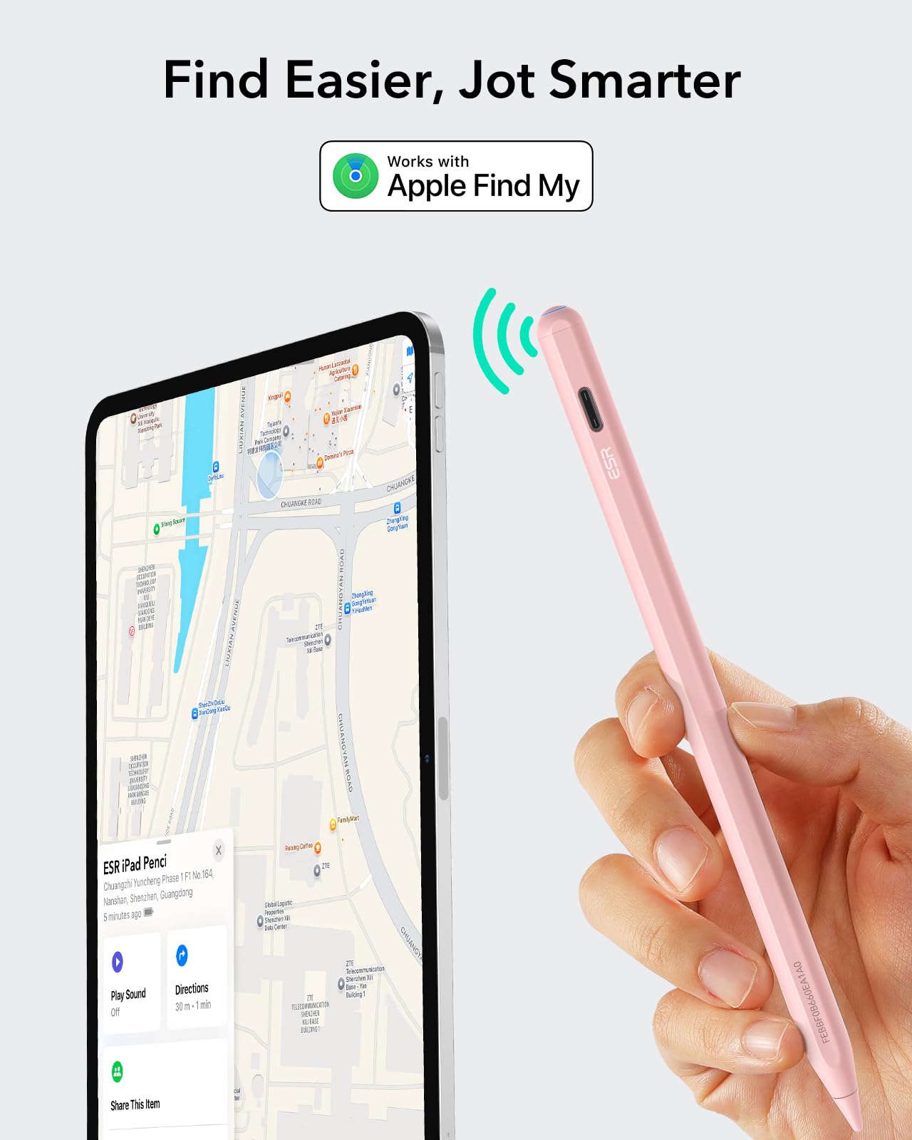 Foto 2 | Ipad Pencil Esr Geo Digital Findmy Compatible Con Apple Ipad - Venta Internacional.