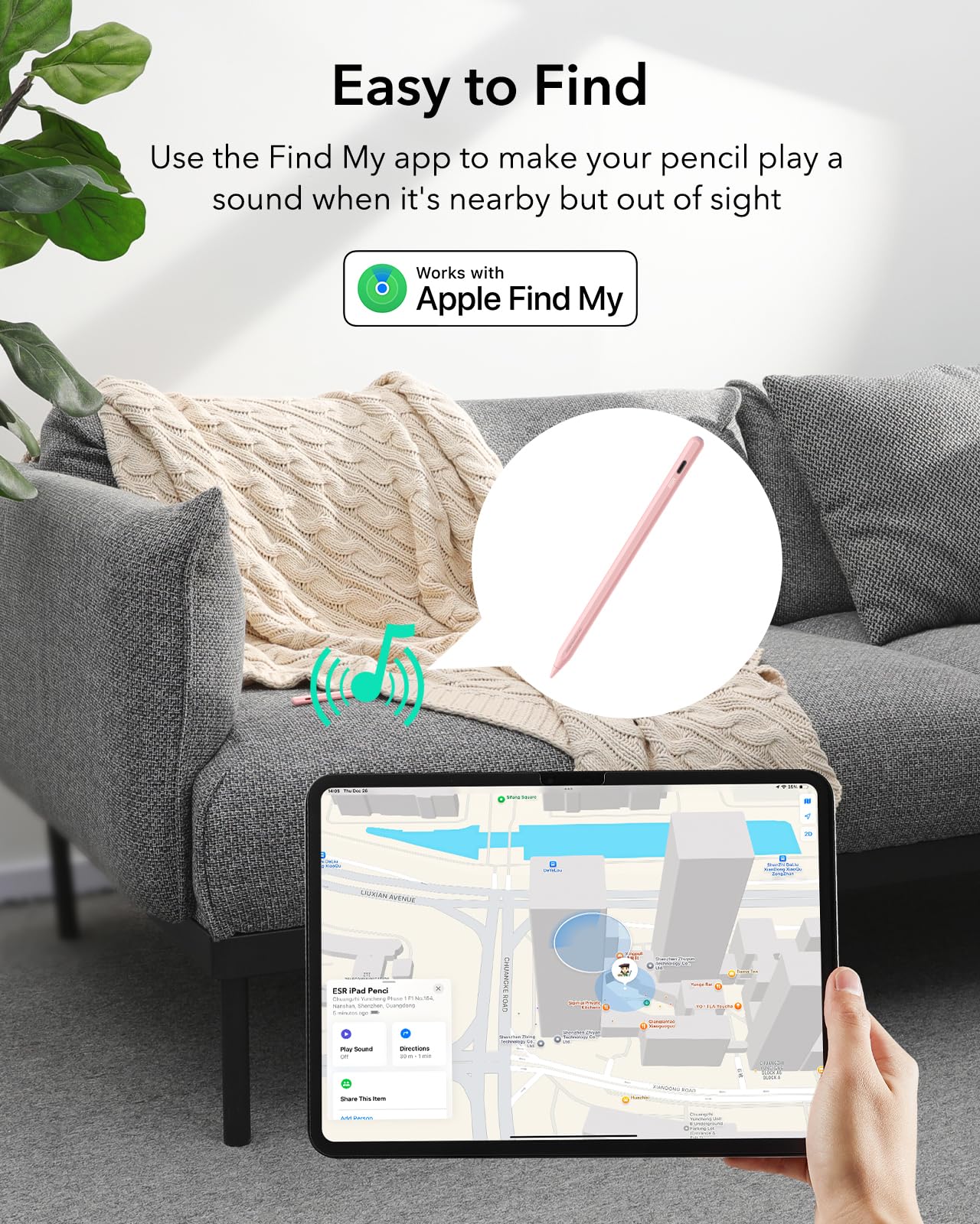 Foto 3 | Ipad Pencil Esr Geo Digital Findmy Compatible Con Apple Ipad - Venta Internacional.