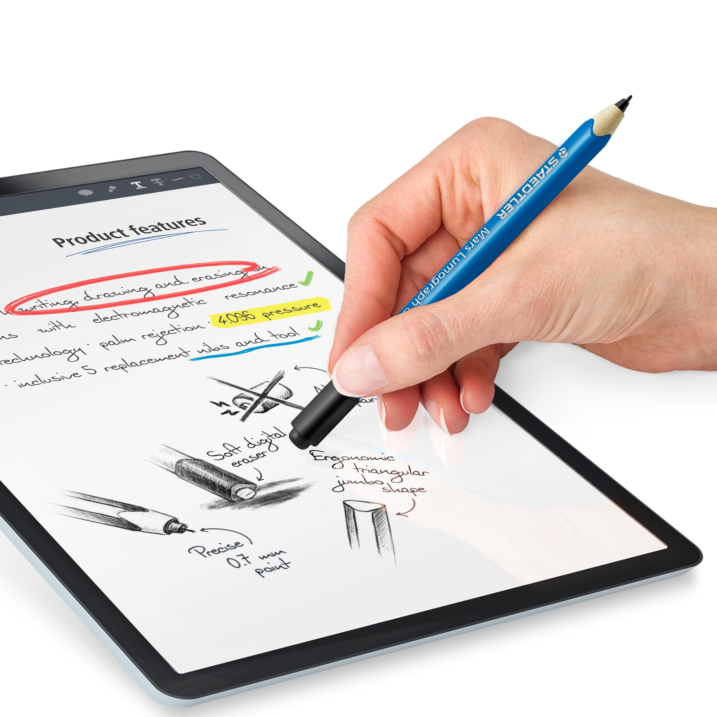 Foto 6 | Lápiz Digital Staedtler Mars Lugraph Jumbo - Venta Internacional.