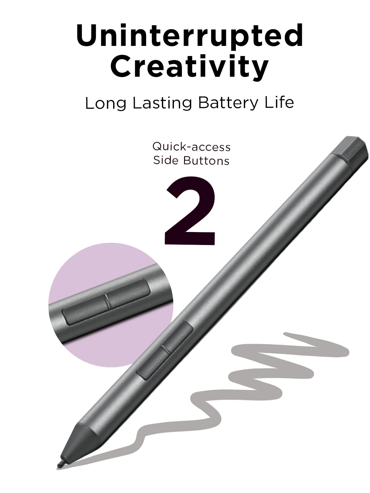Foto 3 | Lápiz Digital Lenovo Digital Pen 2 Ultratáctiles De 4.096 Niveles - Venta Internacional.