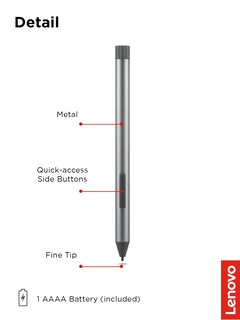 Foto 6 | Lápiz Digital Lenovo Digital Pen 2 Ultratáctiles De 4.096 Niveles - Venta Internacional.