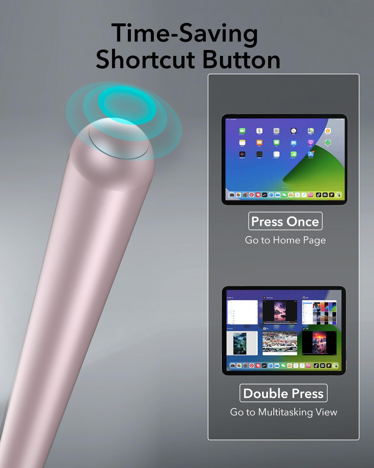 Foto 6 pulgar | Stylus Pen Esr Con Carga Magnética Inalámbrica Para Ipad, Color Rosa - Venta Internacional.