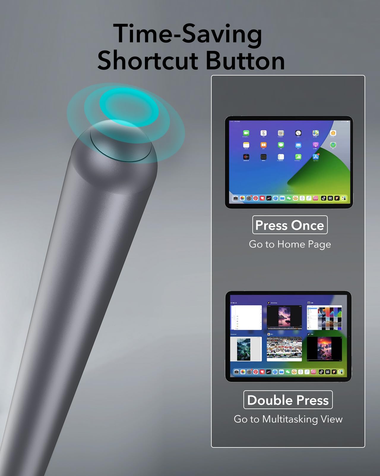 Foto 6 pulgar | Stylus Pen Esr Con Carga Magnética Inalámbrica Para Ipad, Color Plateado - Venta Internacional.