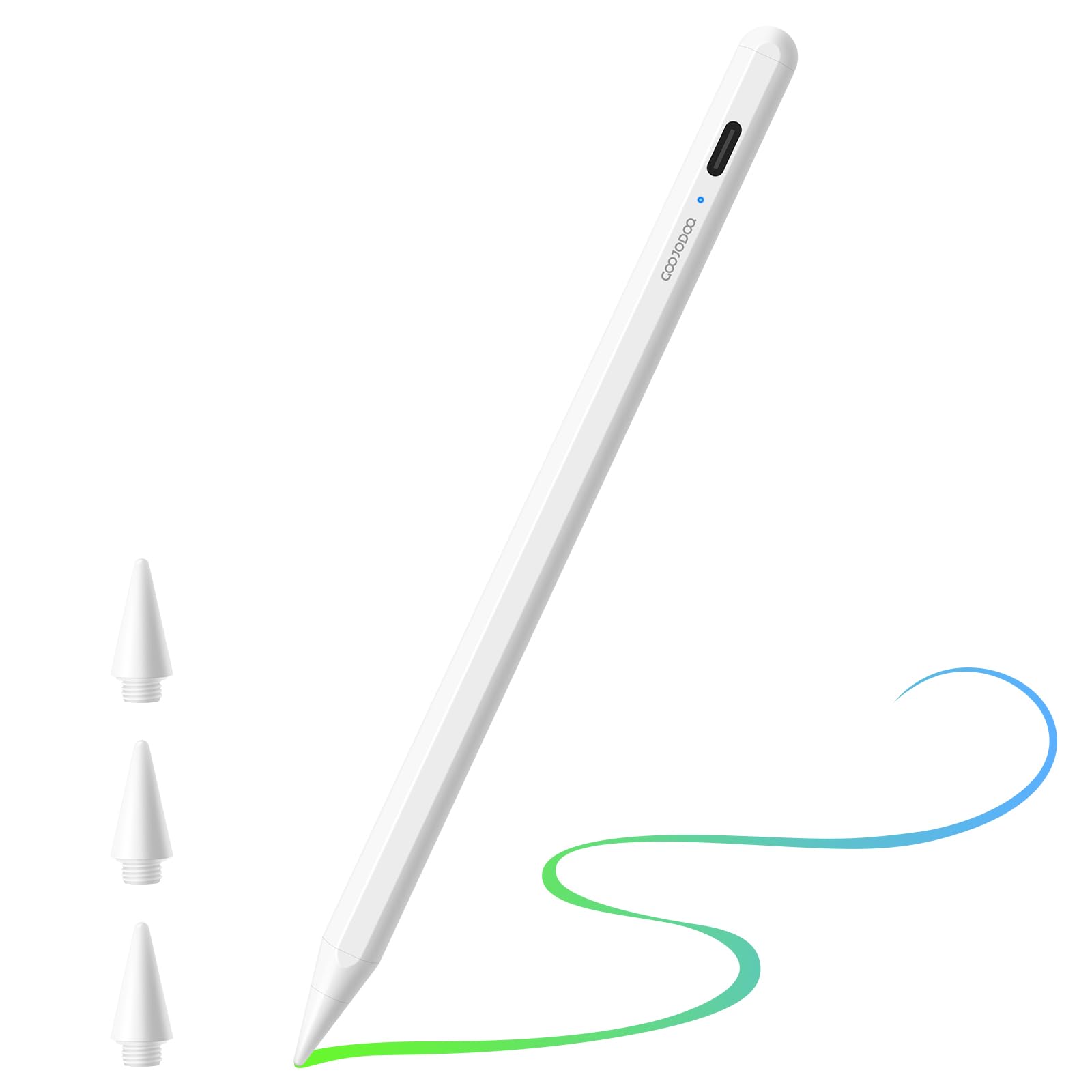 Lápiz Capacitivo Goojodoq Para Ipad Con Indicador De Batería Y Rechazo De La Palma - Venta Internacional.