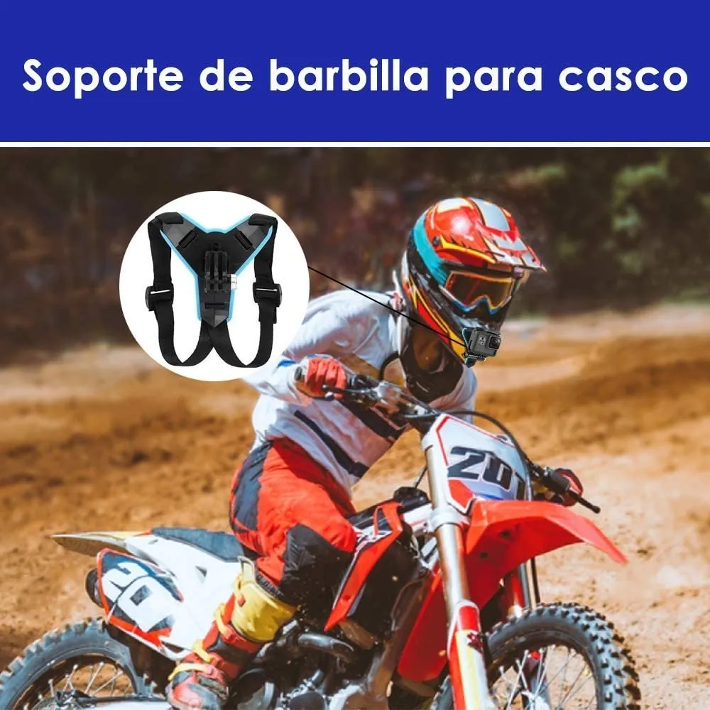 Foto 4 pulgar | Soporte de Cámara de Barbilla para Casco + 2 Tornillo