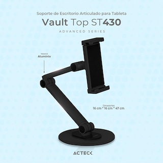 Foto 2 | Soporte de Tableta para Escritorio Acteck AC-934565 Compatible con 13'' color Negro