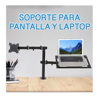 Foto 4 | Soporte Articulado para Laptop y Monitor de 14 a 27 Pulgadas Elegate Negro