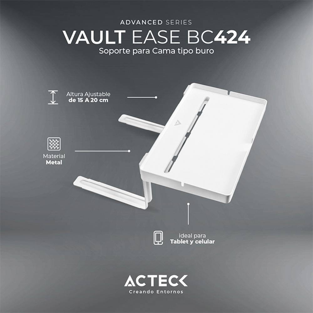 Foto 4 pulgar | Soporte de Cama para Tablet Acteck Vault Ease Ajustable Hasta 20 cm Blanco