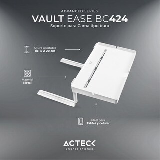 Foto 3 | Soporte de Cama para Tablet Acteck Vault Ease Ajustable Hasta 20 cm Blanco