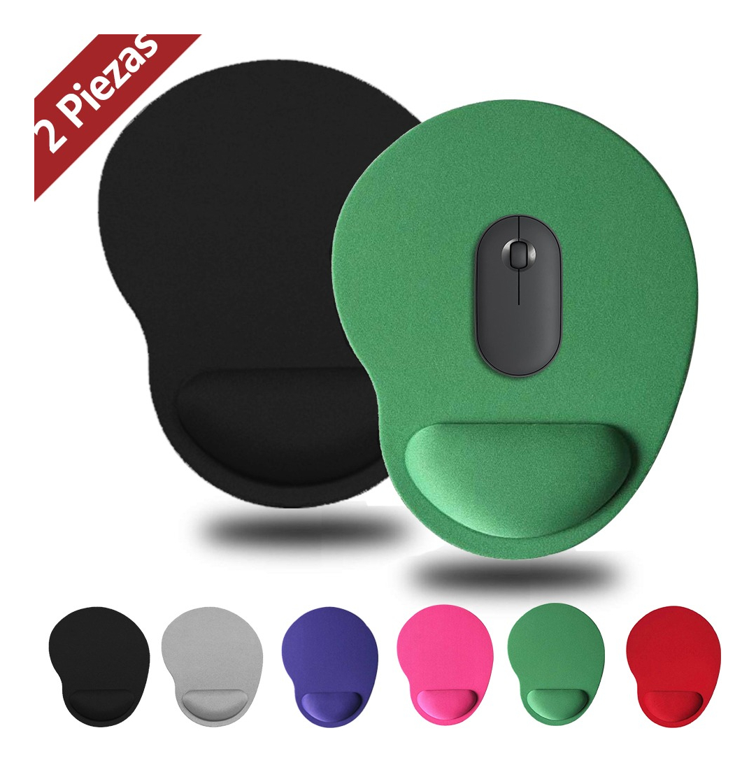 Foto 5 pulgar | 2pzs Mousepad Tapete Ergonómico de Antideslizante Ratón Verde