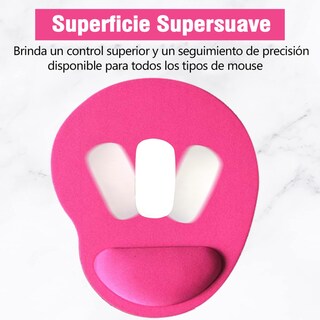 Foto 4 | Mousepad Tapete Ergonómico de Antideslizante para Mouse 2pzs Rosa