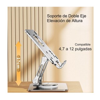 Foto 5 | Base De Soporte Ajustable Plegable Giratorio 360 Para Tablet Belug Plata