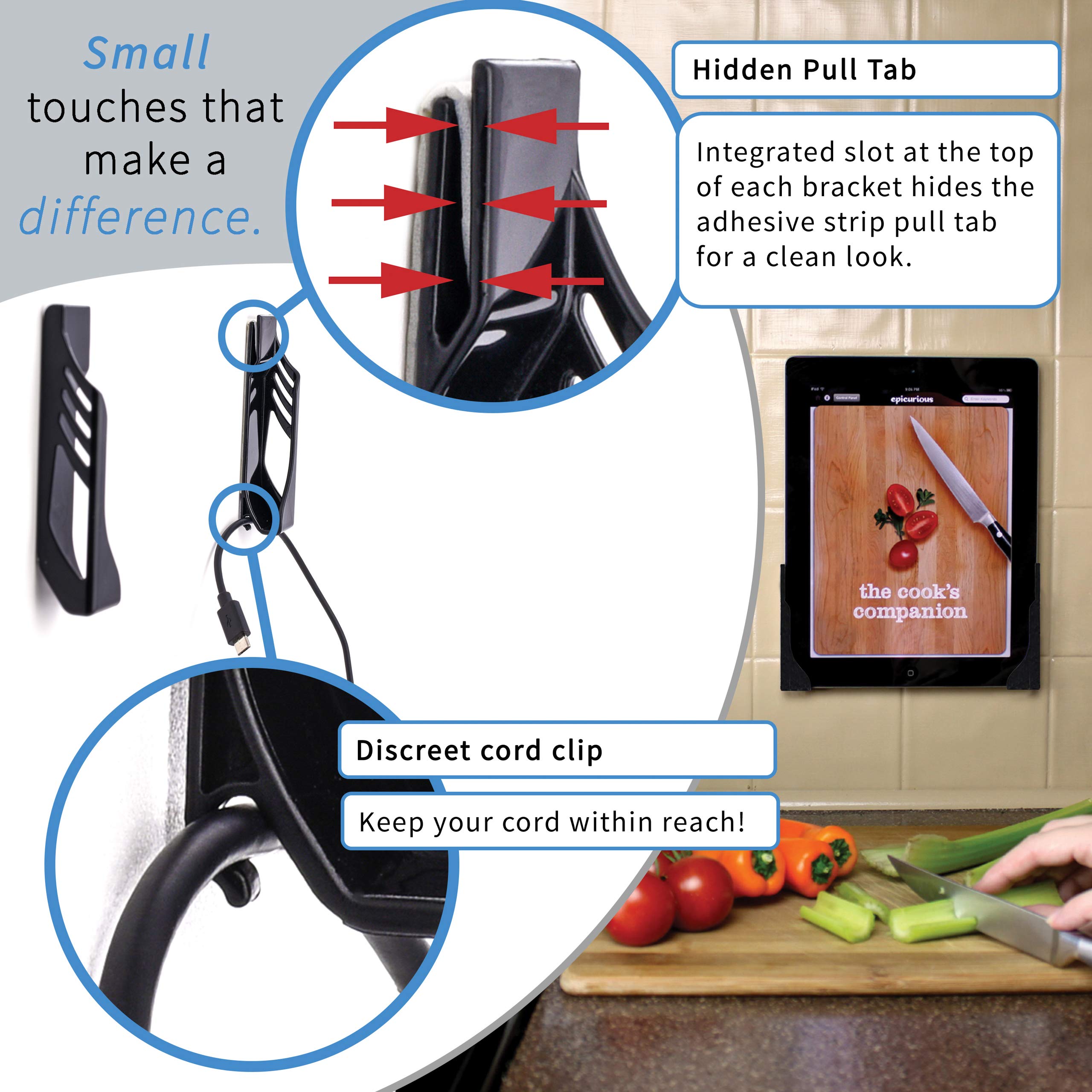 Foto 3 pulgar | Soporte De Pared Para Tablet Dockem Koala Universal Para Ipads, Color Negro - Venta Internacional.
